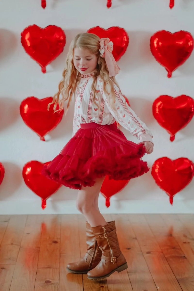 Little Joy Co. Valentines Wallpaper Crewneck Sweatshirt Cozy Holiday Style - Everetts Place Boutique - 